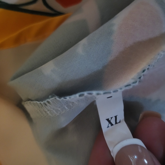 Paradise Crab Print Spaghetti Strap Flowy Maxi Boho Dress Size XL - Picture 10 of 10